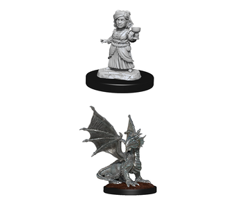 D&D Unpainted Minis Wv13 Silver Dragon Wyrmling