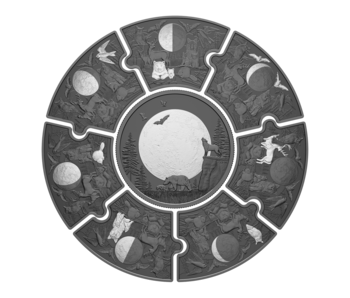 Fine Silver Puzzle Coin Set - Moon Phases