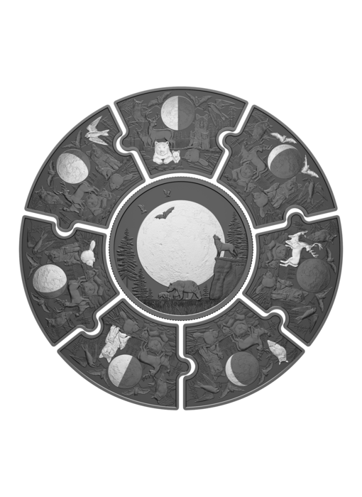 Fine Silver Puzzle Coin Set - Moon Phases