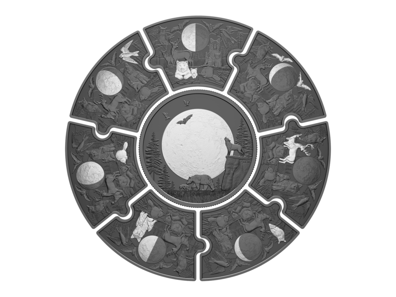 Monnaie Royale Canadienne Fine Silver Puzzle Coin Set - Moon Phases