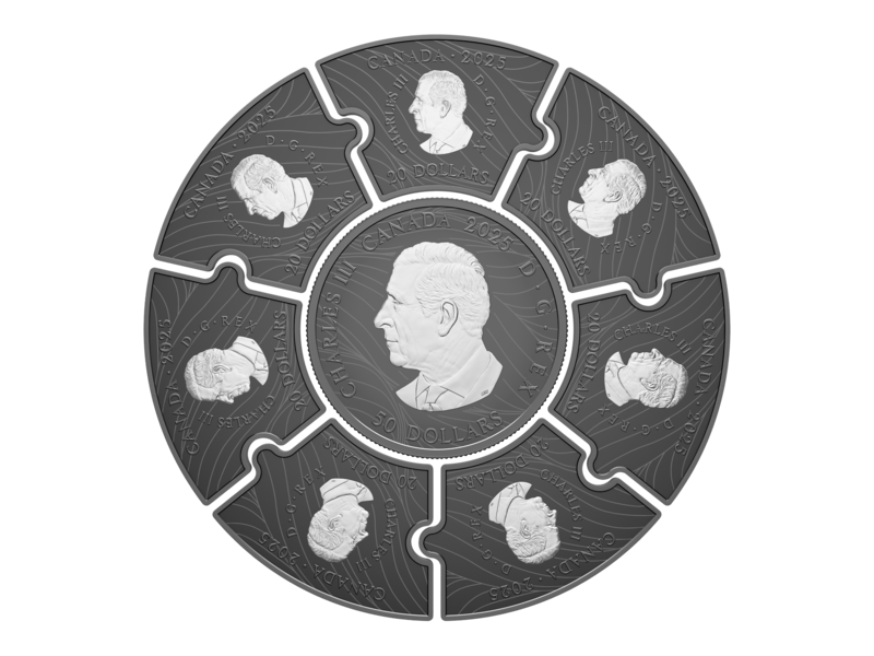 Monnaie Royale Canadienne Fine Silver Puzzle Coin Set - Moon Phases