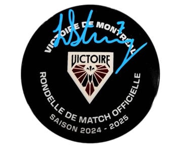 Copy of Lane Hutson Autographed Puck - Logo
