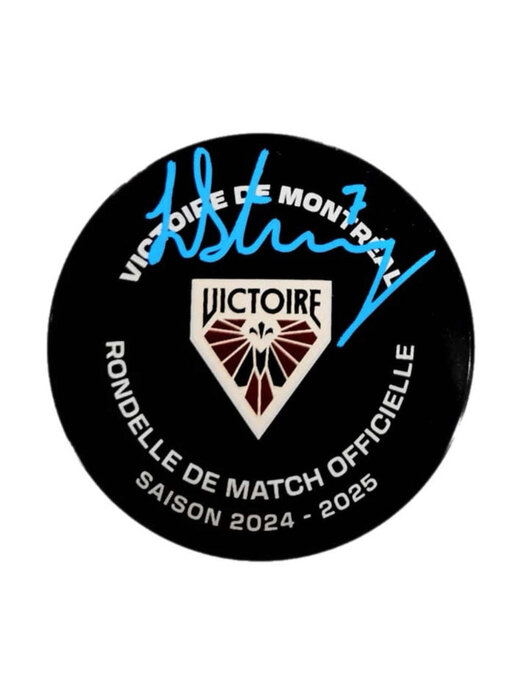 Copy of Lane Hutson Autographed Puck - Logo