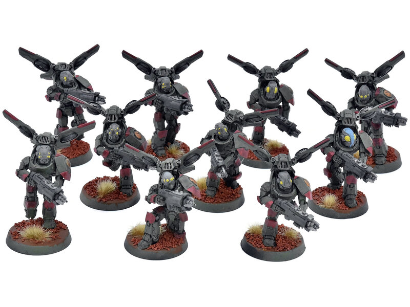 Games Workshop TAU EMPIRE 10 Vespid Stingwings #1 WELL PAINTED Warhammer 40K Converted