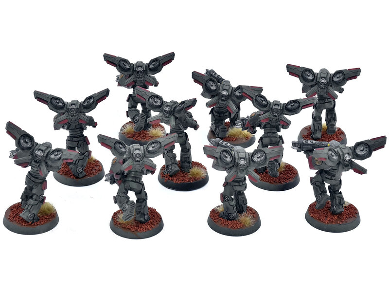 Games Workshop TAU EMPIRE 10 Vespid Stingwings #1 WELL PAINTED Warhammer 40K Converted