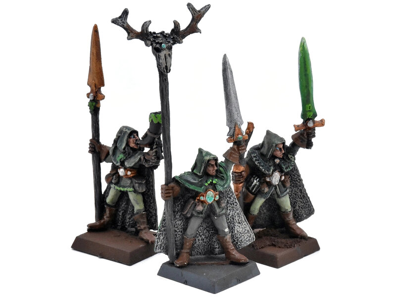 Games Workshop WOOD ELVES 3 Eternal Guard Command #1 METAL Warhammer Fantasy