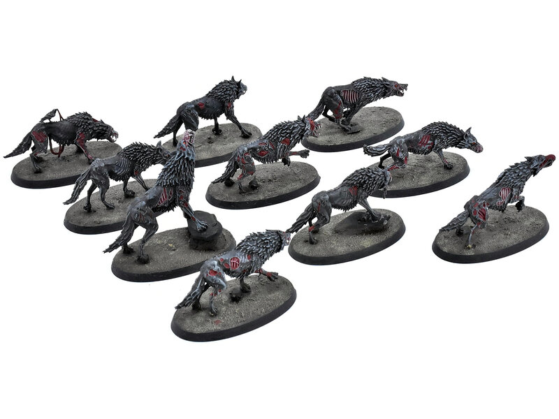 Games Workshop SOULBLIGHT GRAVELORDS 10 Dire Wolves #1 WELL PAINTED Warhammer Sigmar