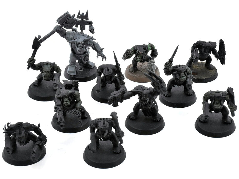 Games Workshop ORKS 10 Ork Boyz With Nobz #1 Warhammer 40K