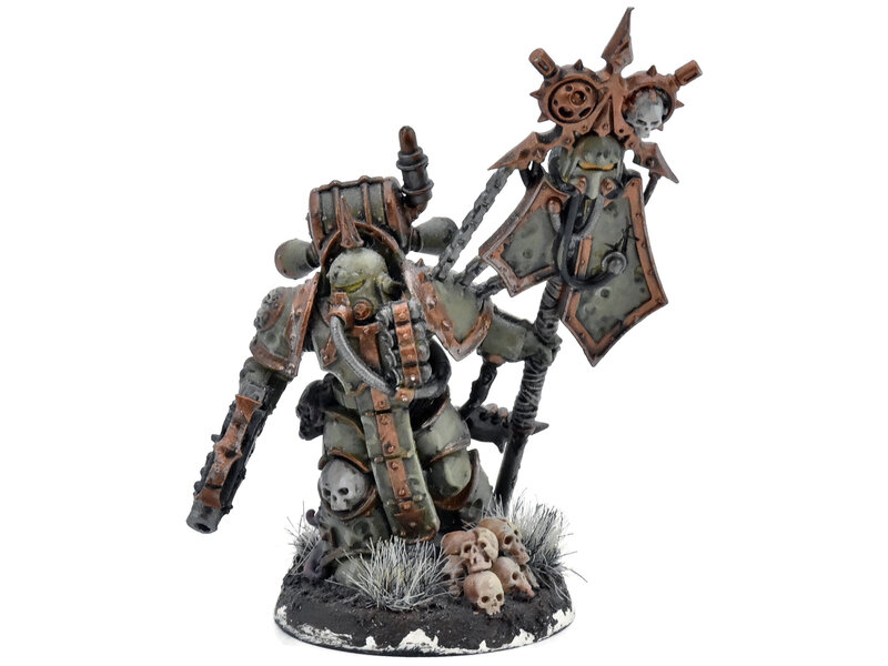 Games Workshop DEATH GUARD Plague Marine Icon Bearer #1 WELL PAINTED Warhammer 40K