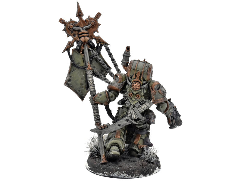 Games Workshop DEATH GUARD Plague Marine Icon Bearer #1 WELL PAINTED Warhammer 40K