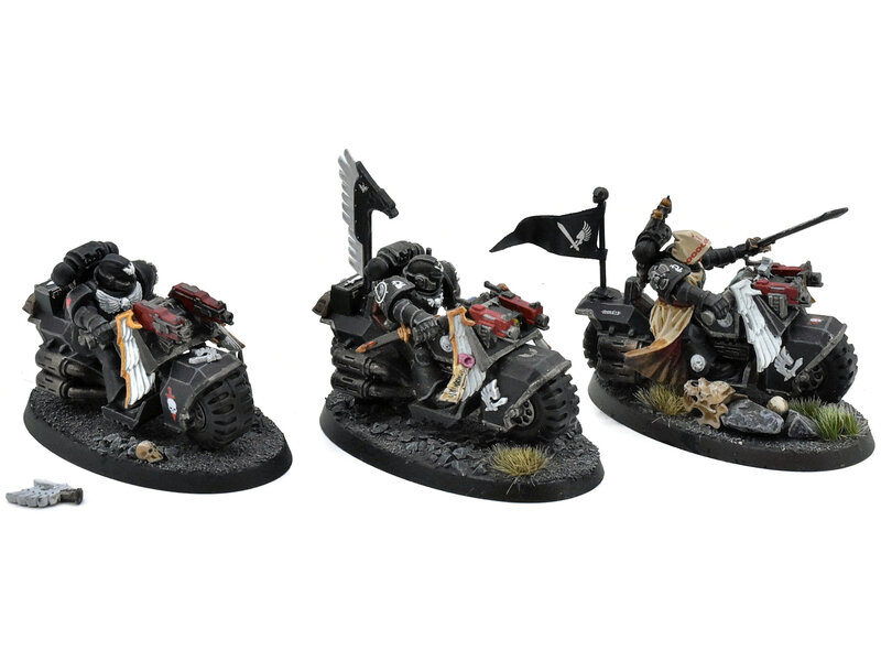Games Workshop DARK ANGELS 3 Ravenwing Bike Squadron #1 WELL PAINTED Warhammer 40K
