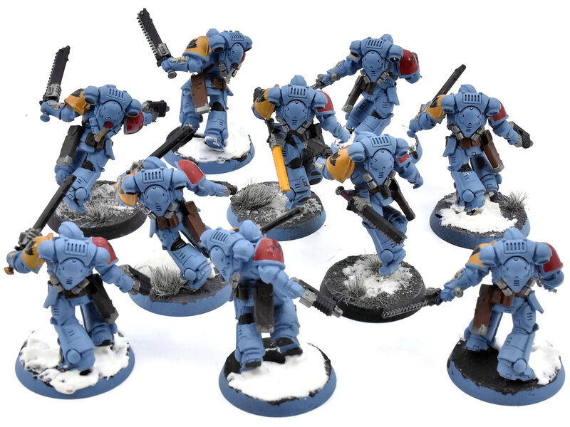 Games Workshop SPACE WOLVES 10 Assault Intercessors #1 Warhammer 40K WELL PAINTED