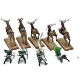 Games Workshop WOOD ELVES 5 Wild Riders #1 PRO PAINTED INCOMPLETE Fantasy Missing One Rider