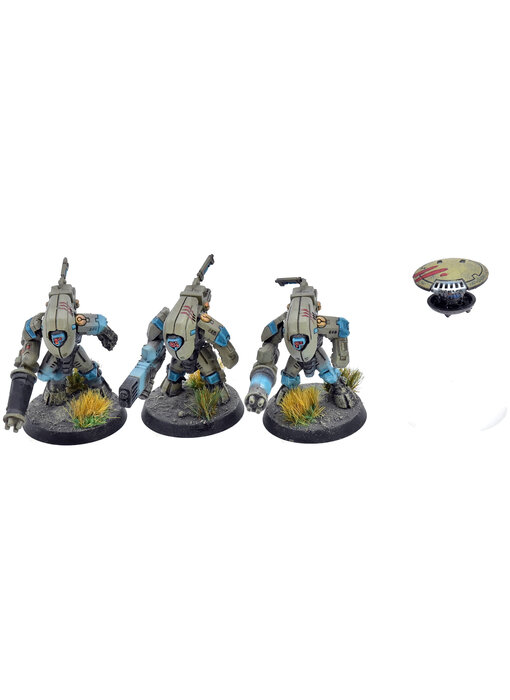 TAU EMPIRE 3 Xv25 Stealth Battlesuits With Drones #1 WELL PAINTED Warhammer 40K