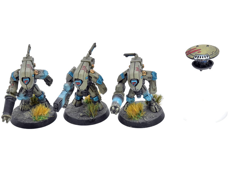 Games Workshop TAU EMPIRE 3 Xv25 Stealth Battlesuits With Drones #1 WELL PAINTED Warhammer 40K