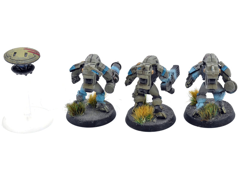 Games Workshop TAU EMPIRE 3 Xv25 Stealth Battlesuits With Drones #1 WELL PAINTED Warhammer 40K