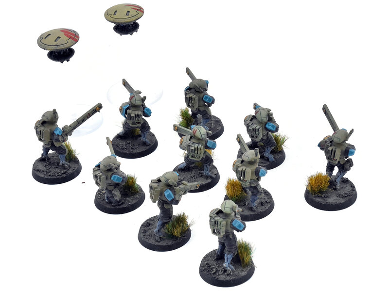 Games Workshop TAU EMPIRE 12 Strike Team #1 WELL PAINTED Warhammer 40K