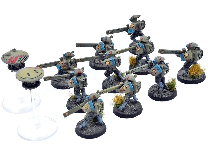 Games Workshop TAU EMPIRE 12 Strike Team #2 WELL PAINTED Warhammer 40K