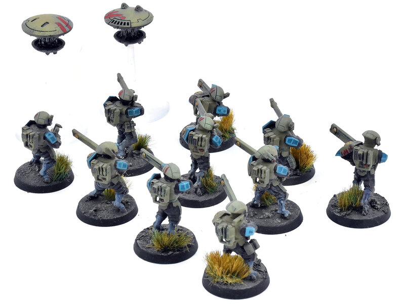 Games Workshop TAU EMPIRE 12 Strike Team #2 WELL PAINTED Warhammer 40K