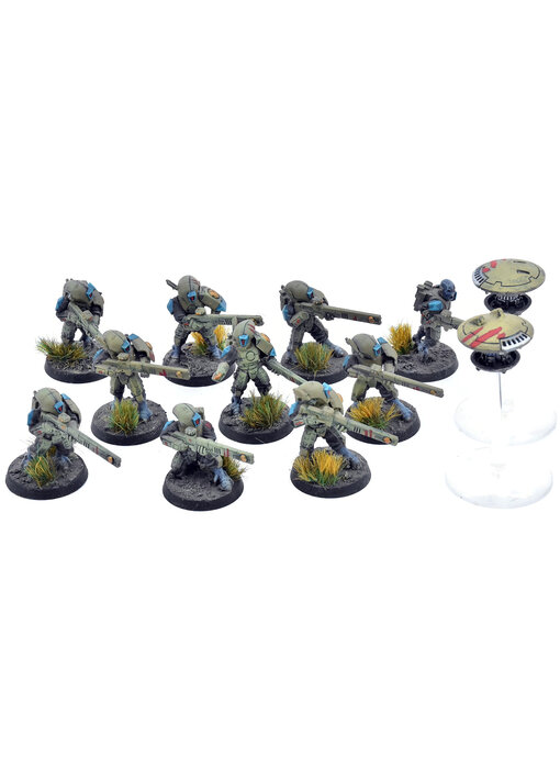 TAU EMPIRE 12 Strike Team #3 WELL PAINTED Warhammer 40K