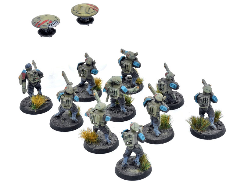 Games Workshop TAU EMPIRE 12 Strike Team #3 WELL PAINTED Warhammer 40K