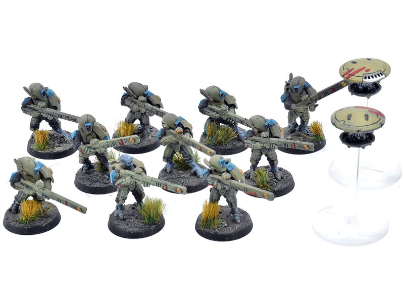 Games Workshop TAU EMPIRE 12 Strike Team #4 WELL PAINTED Warhammer 40K