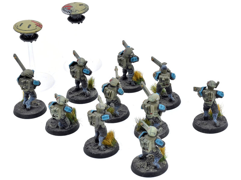 Games Workshop TAU EMPIRE 12 Strike Team #4 WELL PAINTED Warhammer 40K