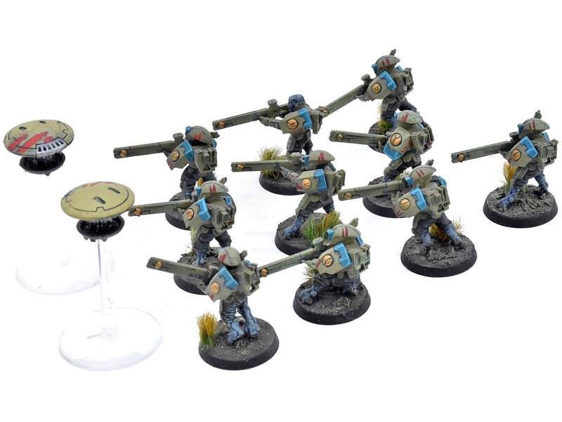 Games Workshop TAU EMPIRE 12 Strike Team #4 WELL PAINTED Warhammer 40K