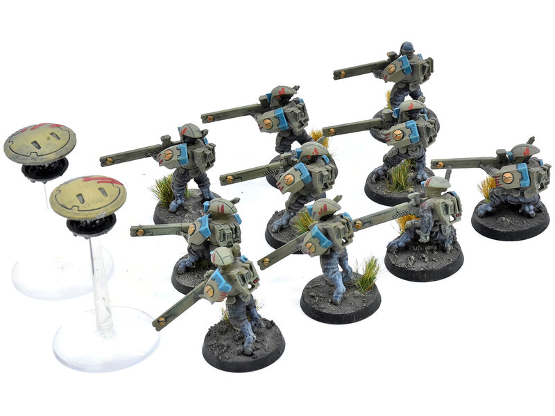Games Workshop TAU EMPIRE 12 Strike Team #5 WELL PAINTED Warhammer 40K