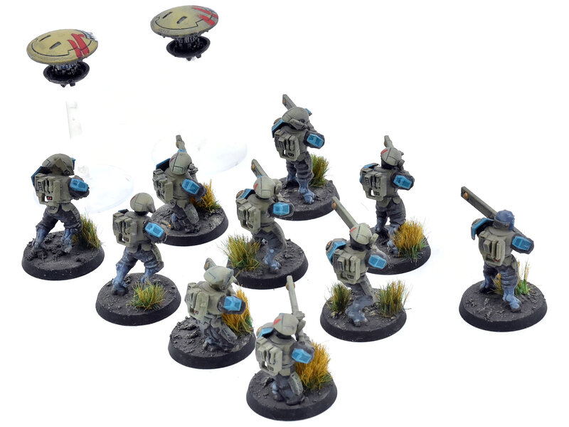 Games Workshop TAU EMPIRE 12 Strike Team #5 WELL PAINTED Warhammer 40K