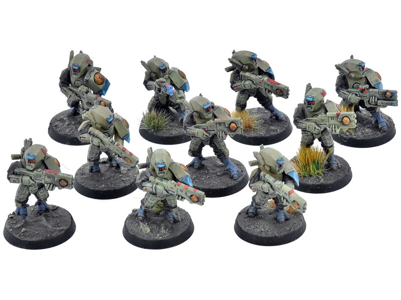 Games Workshop TAU EMPIRE 10 Breacher Team #1 WELL PAINTED Warhammer 40K