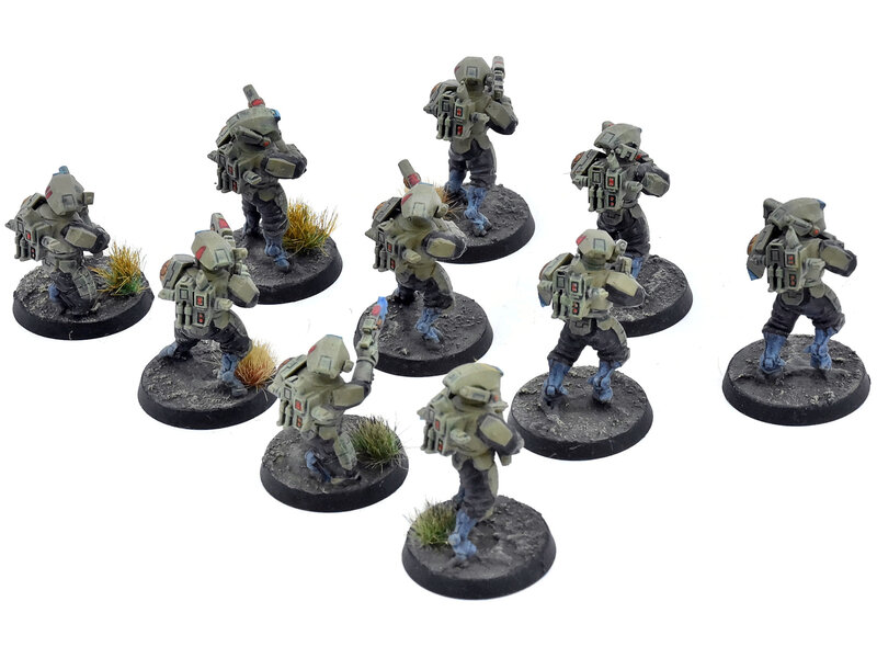 Games Workshop TAU EMPIRE 10 Breacher Team #1 WELL PAINTED Warhammer 40K