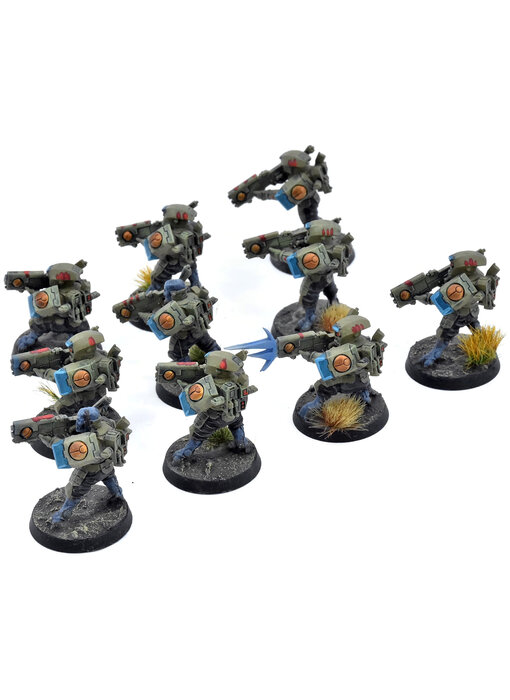 TAU EMPIRE 10 Breacher Team #3 WELL PAINTED Warhammer 40K