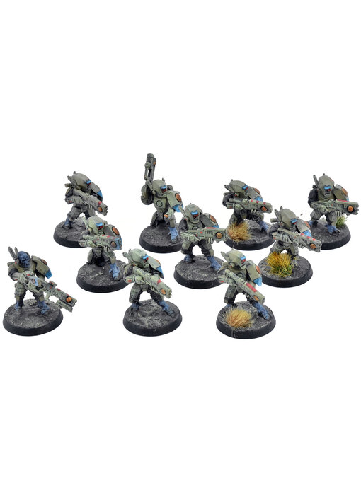 TAU EMPIRE 10 Breacher Team #2 WELL PAINTED Warhammer 40K