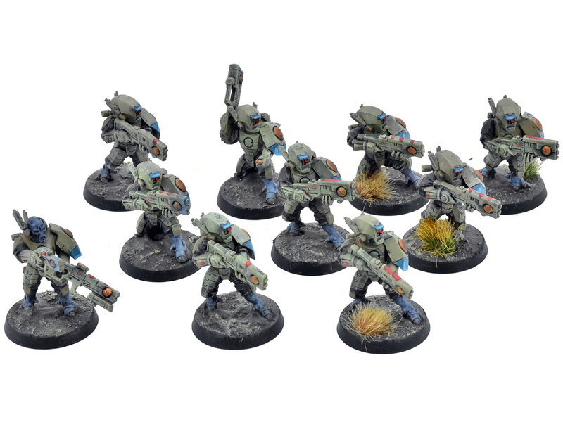 Games Workshop TAU EMPIRE 10 Breacher Team #2 WELL PAINTED Warhammer 40K