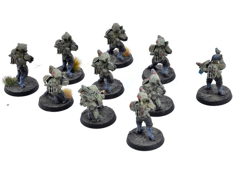 Games Workshop TAU EMPIRE 10 Breacher Team #2 WELL PAINTED Warhammer 40K