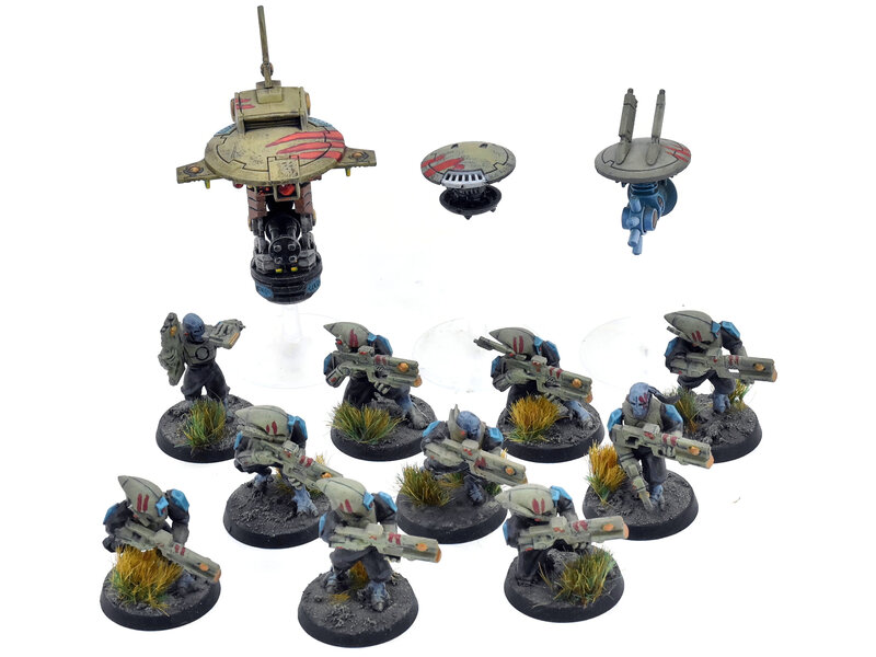 Games Workshop TAU EMPIRE 13 Pathfinder Team With Drones #1 WELL PAINTED Warhammer 40K