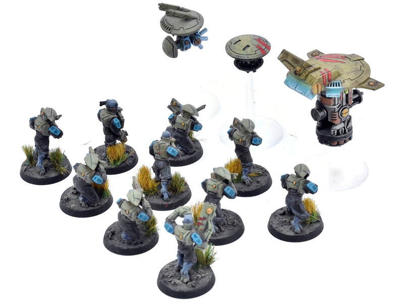 Games Workshop TAU EMPIRE 13 Pathfinder Team With Drones #1 WELL PAINTED Warhammer 40K