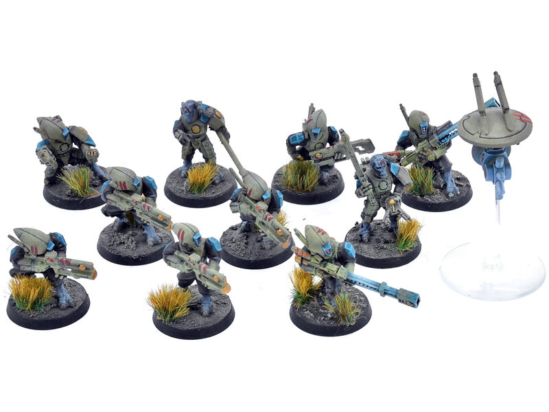 Games Workshop TAU EMPIRE 11 Pathfinder Team With Drones #2 WELL PAINTED Warhammer 40K