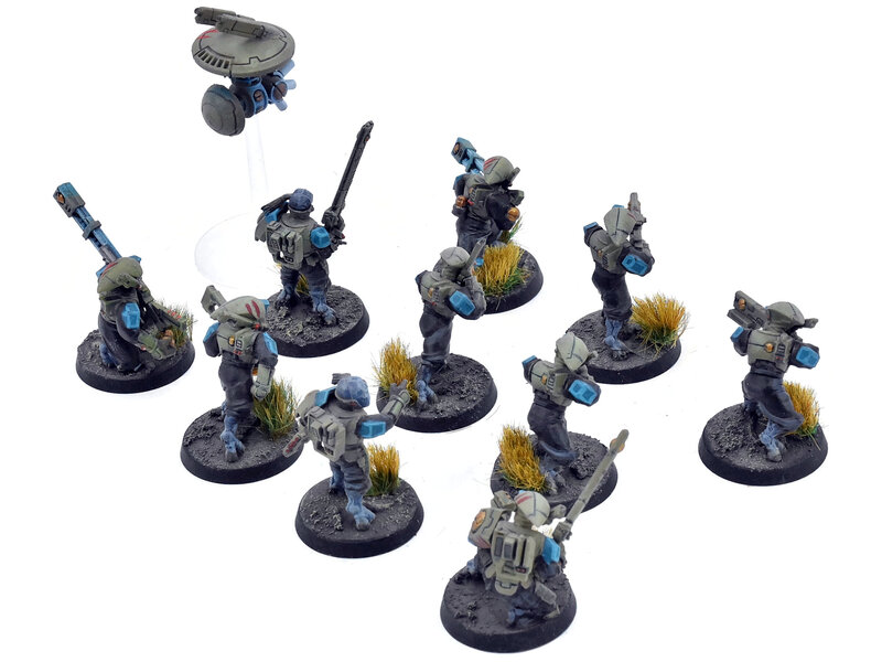Games Workshop TAU EMPIRE 11 Pathfinder Team With Drones #2 WELL PAINTED Warhammer 40K