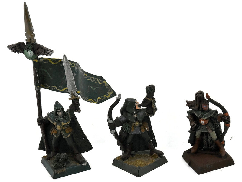 Games Workshop WOOD ELVES 3 Archers Command #1 METAL Warhammer Fantasy