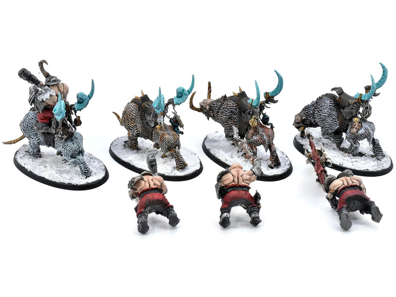 Games Workshop OGOR MAWTRIBES 4 Mournfang Pack #1 WELL PAINTED Warhammer Sigmar