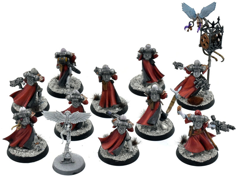 Games Workshop ADEPTA SORORITAS 11 Battle Sisters Squad #1 WELL PAINTED Warhammer 40K