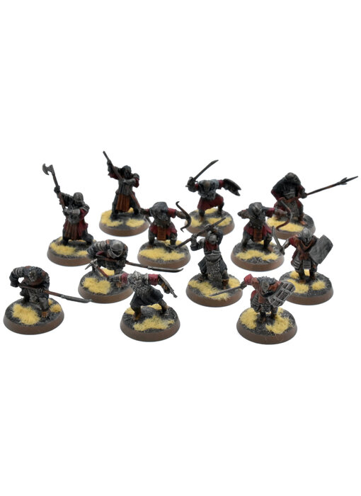 LOTR 12 Mordor Orcs #2 WELL PAINTED Middle Earth Strategy Battle Game