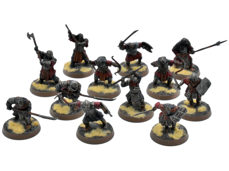 Games Workshop LOTR 12 Mordor Orcs #2 WELL PAINTED Middle Earth Strategy Battle Game