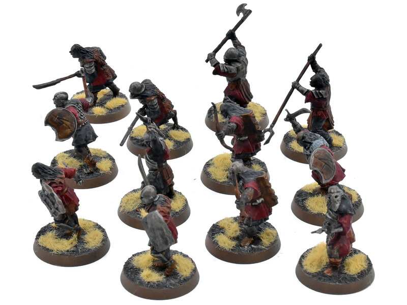 Games Workshop LOTR 12 Mordor Orcs #2 WELL PAINTED Middle Earth Strategy Battle Game