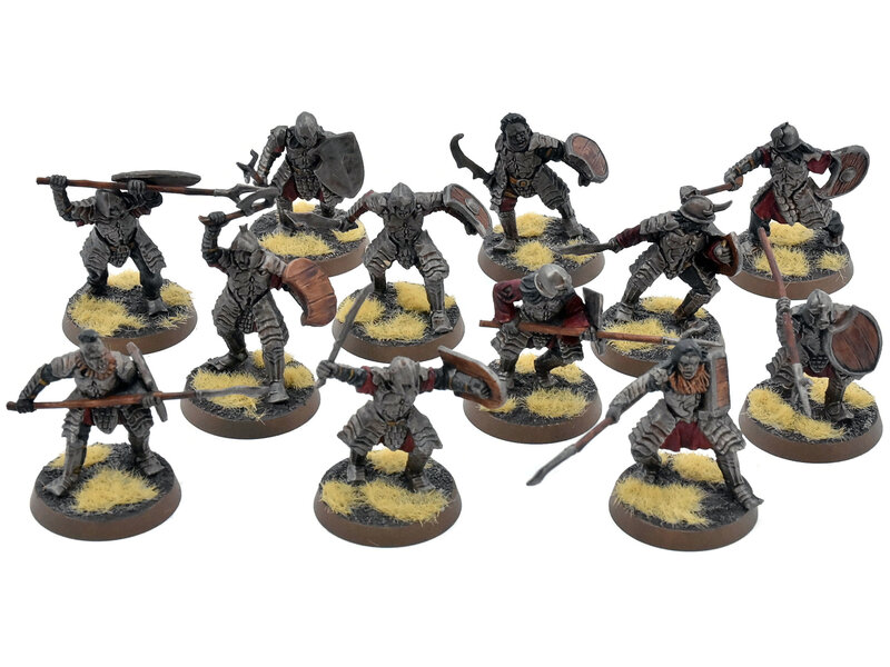 Games Workshop LOTR 12 Morannon Orcs #2 WELL PAINTED Middle Earth Strategy Battle Game