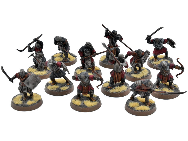 Games Workshop LOTR 12 Mordor Orcs #3 WELL PAINTED Middle Earth Strategy Battle Game