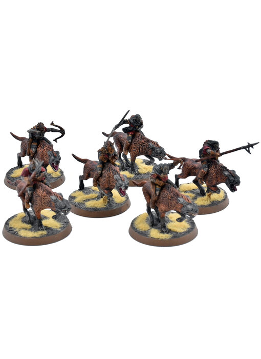 LOTR 6 Mordor Warg Riders #1 WELL PAINTED Middle Earth Strategy Battle Game