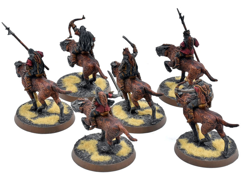 Games Workshop LOTR 6 Mordor Warg Riders #1 WELL PAINTED Middle Earth Strategy Battle Game